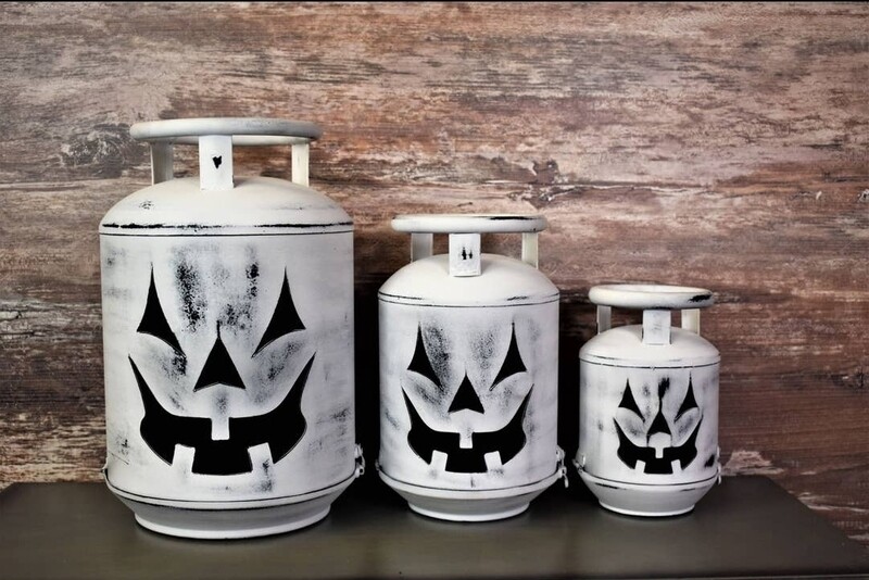 White Pumpkin Cylinders Set of 3
