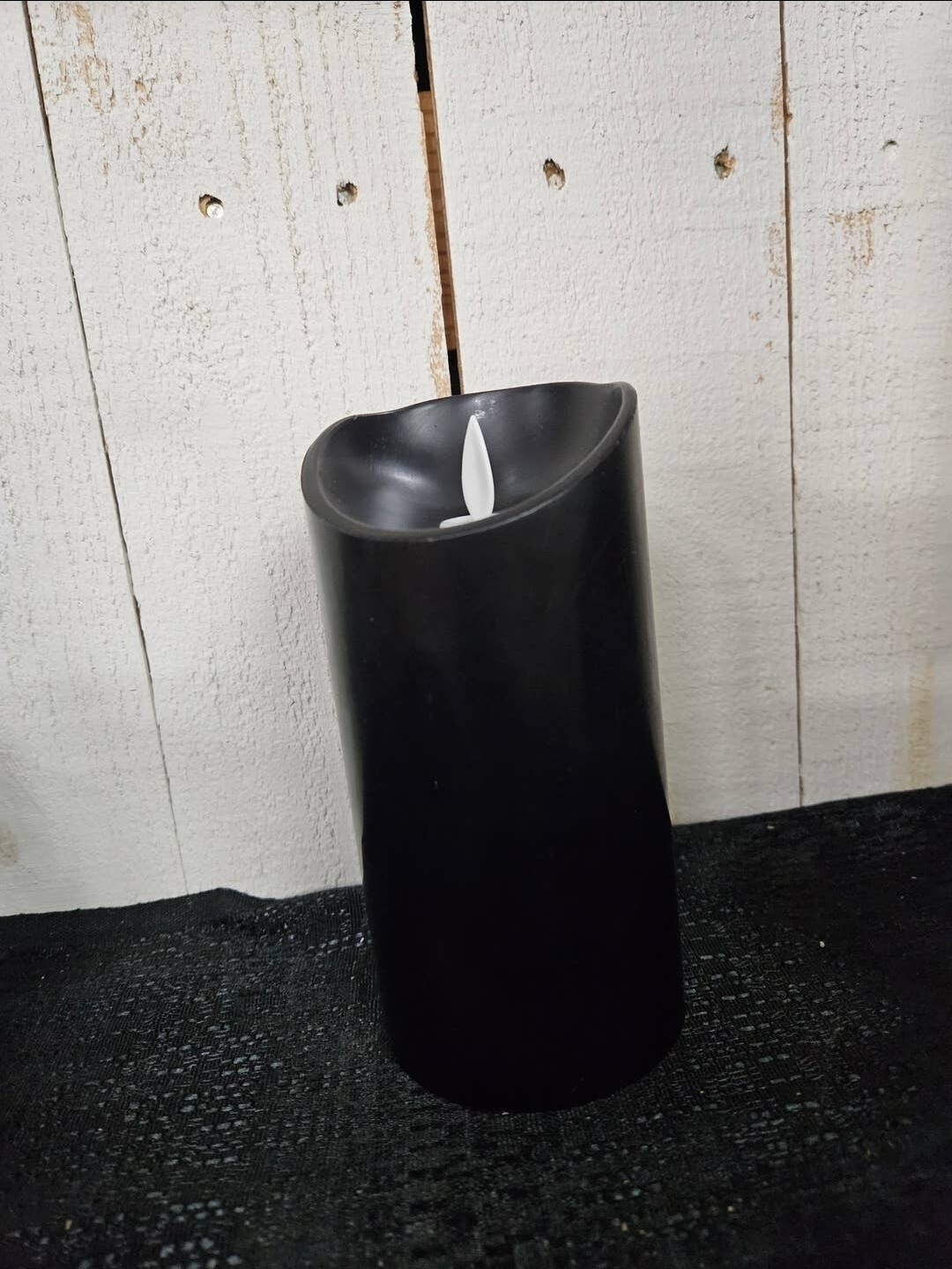 Black LED Candle 6in