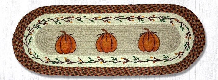 Harvest Pumpkin Oval Runner