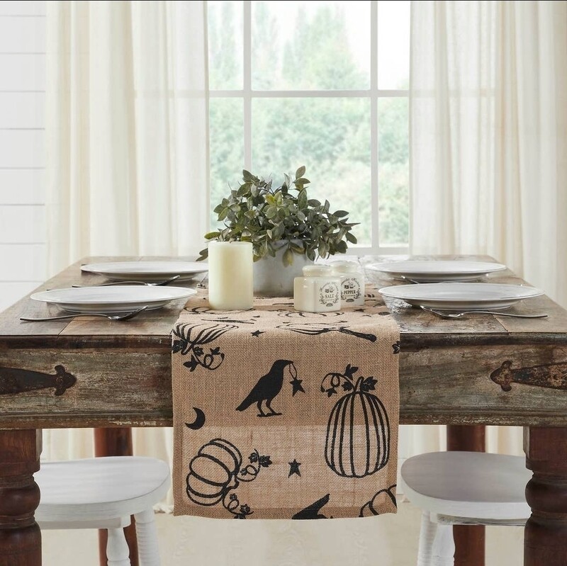 Pumpkin Crow Table Runner 12x36