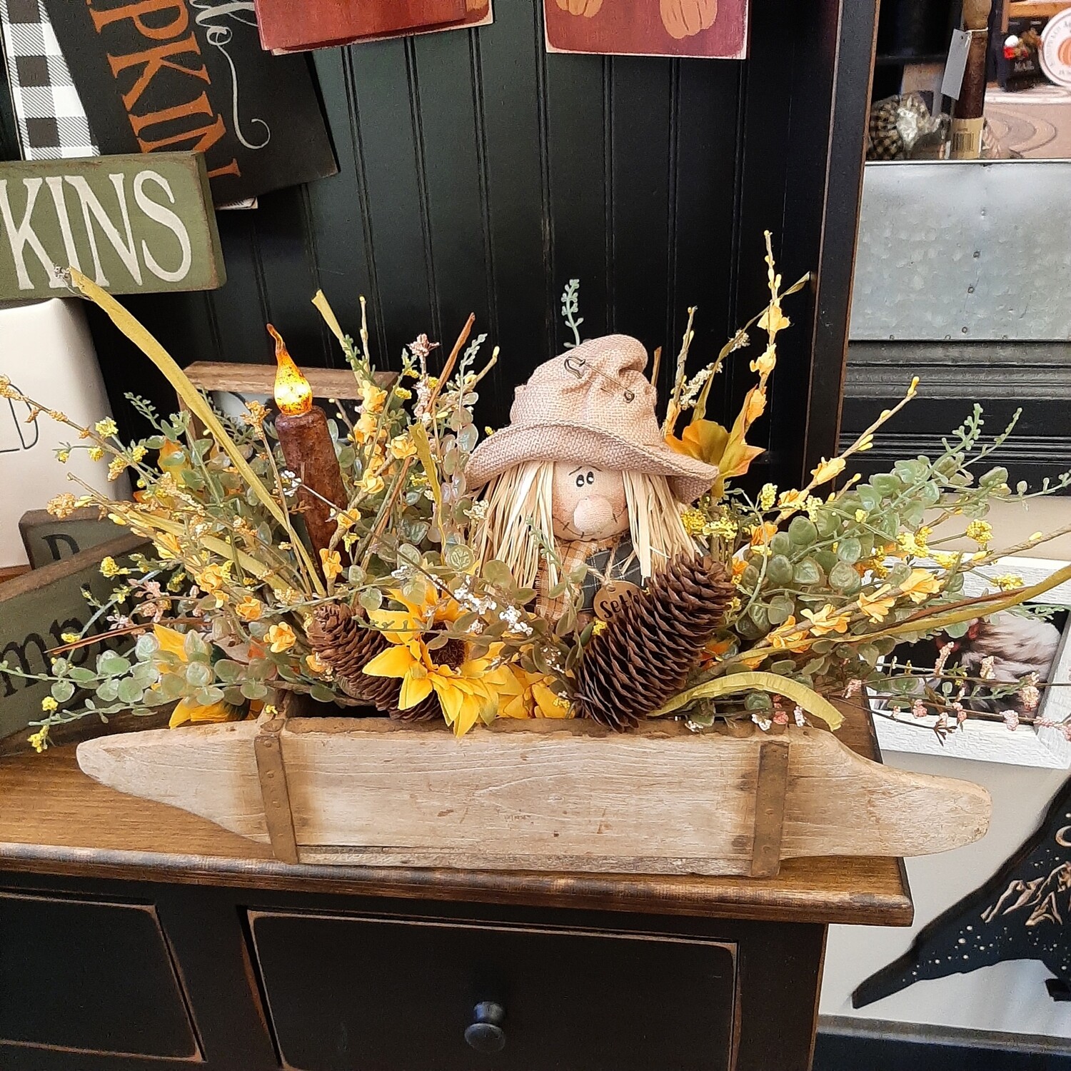 Fall Wooden Centerpiece