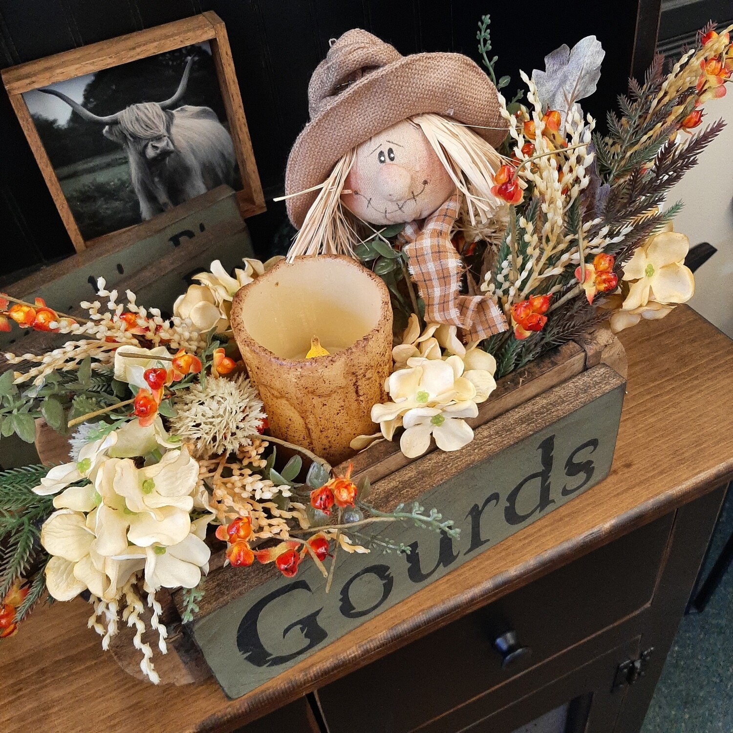 Scarecrow Wooden Centerpiece