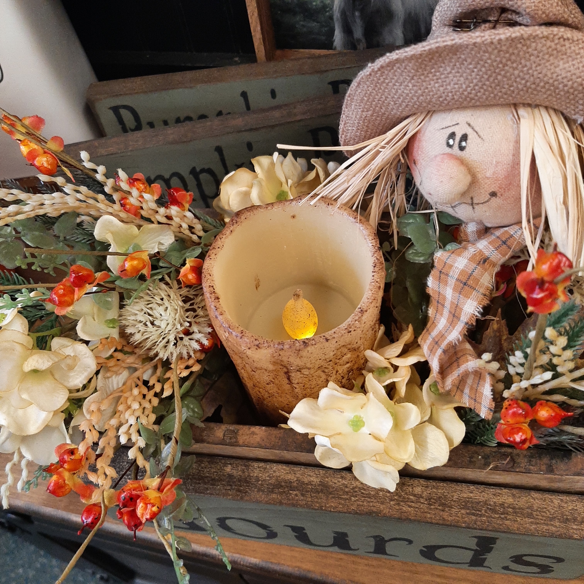 Scarecrow Wooden Centerpiece