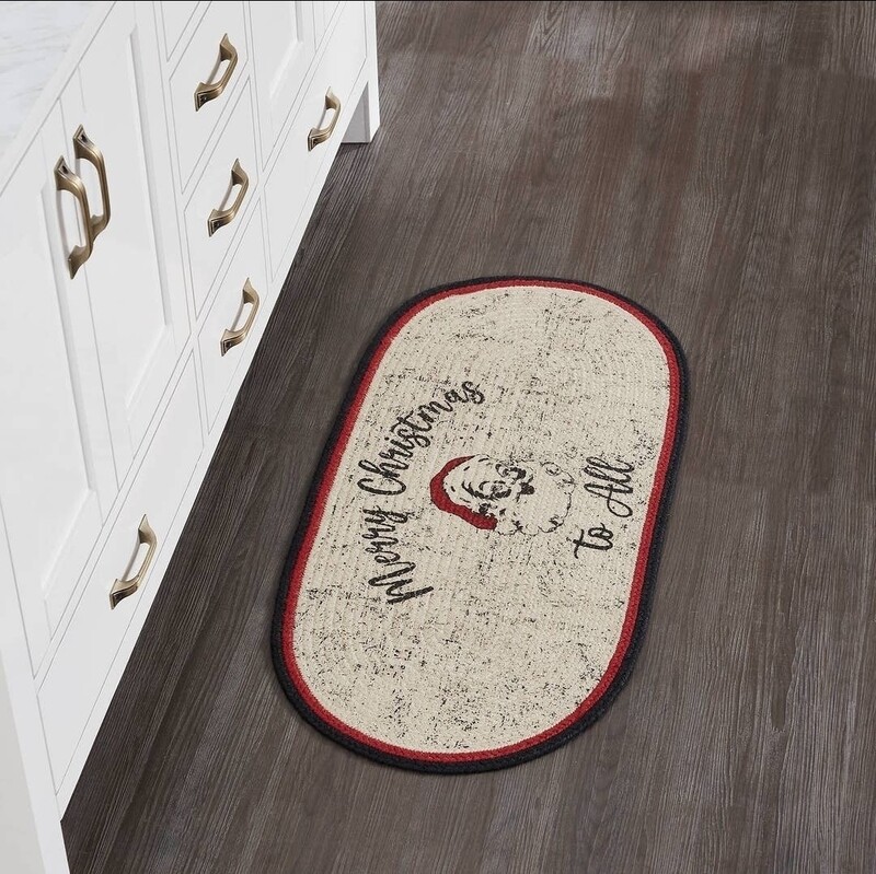 Jolly Ole Santa Jute Oval Rug