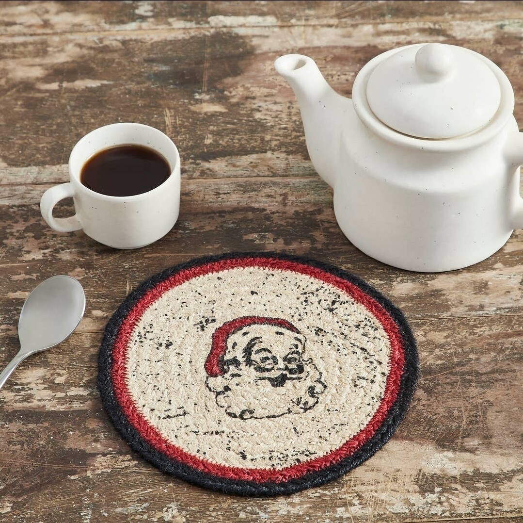 Jolly Ole Santa Jute Trivet