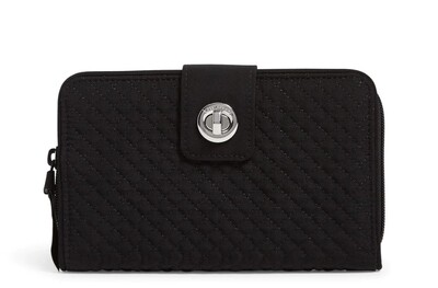 RFID Turnlock Wallet in Microfiber