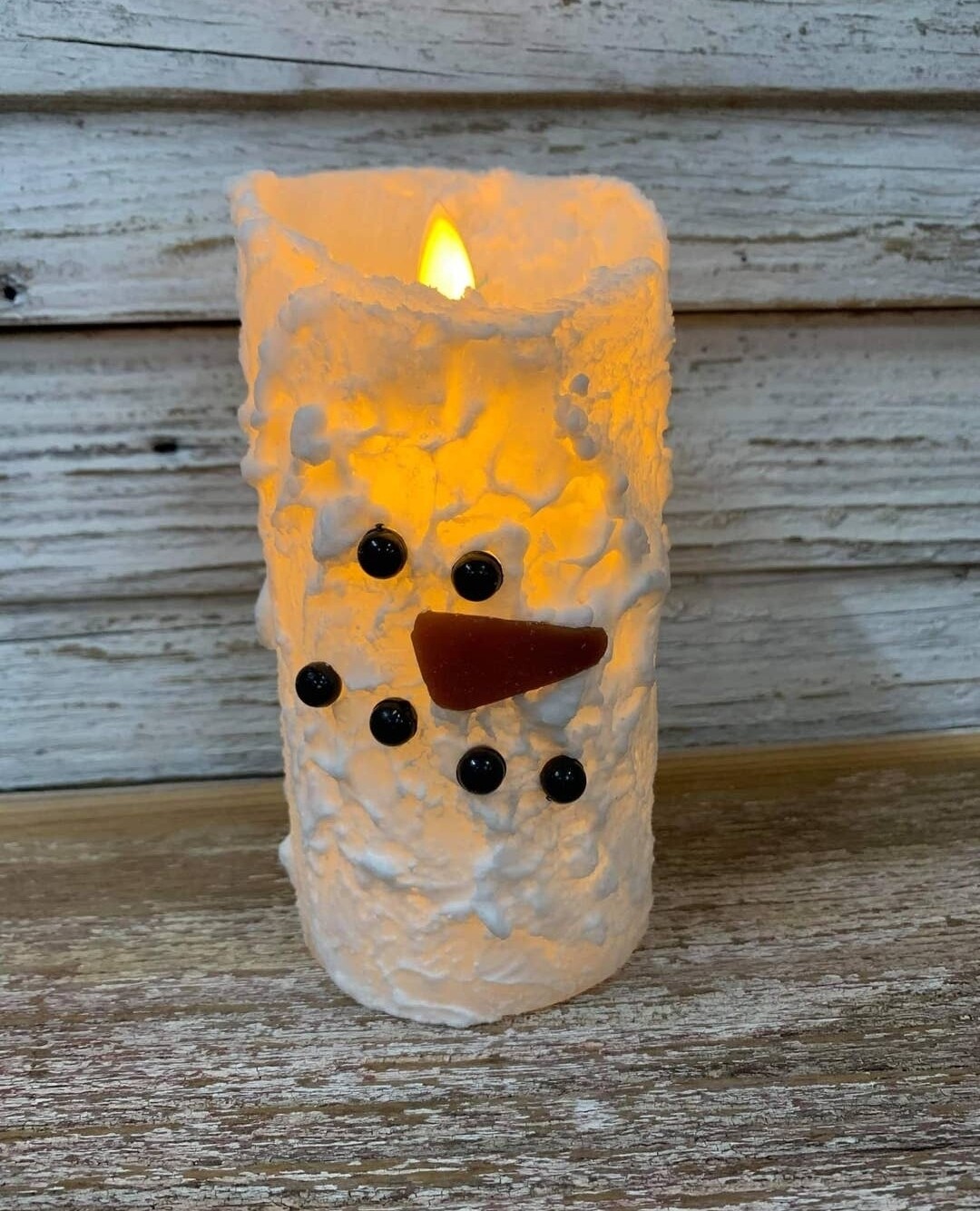 Snowman LED Candle