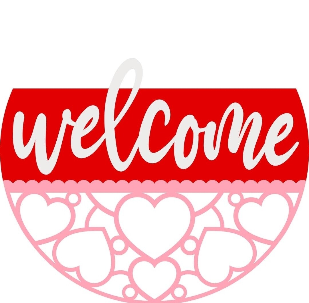 Welcome Heart Door Hanger