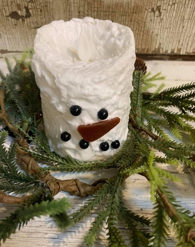 Snowman Candles