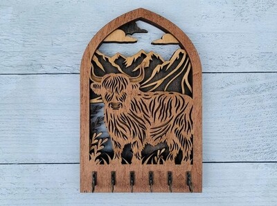 Highland Cow Key Holder