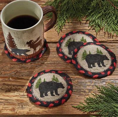 4 Pack Braided Bear Coasters