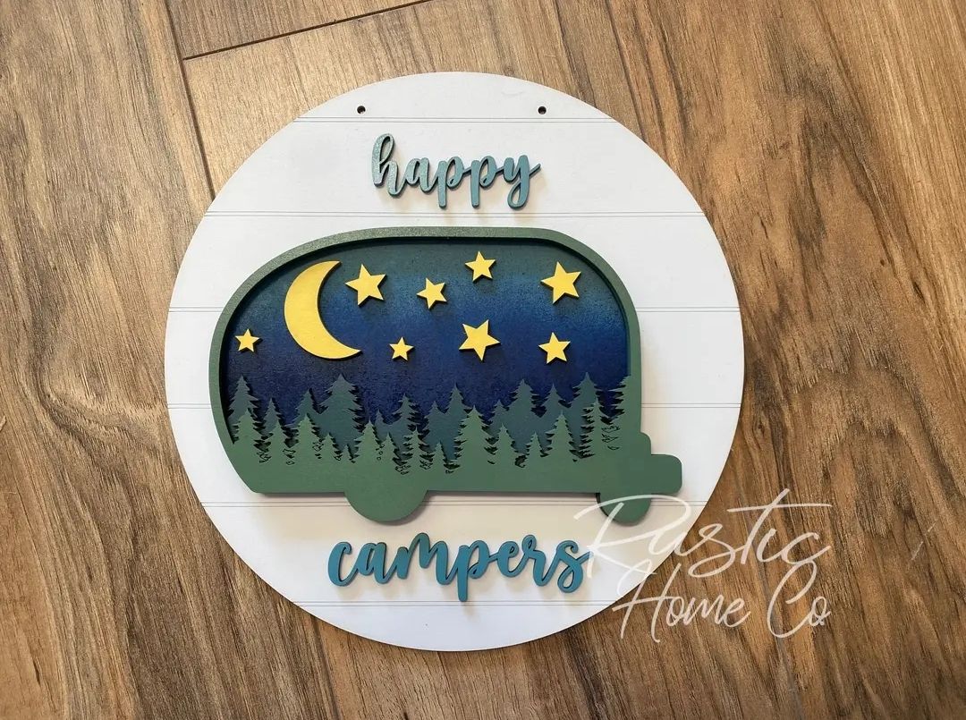 Happy Camper Door Hanger