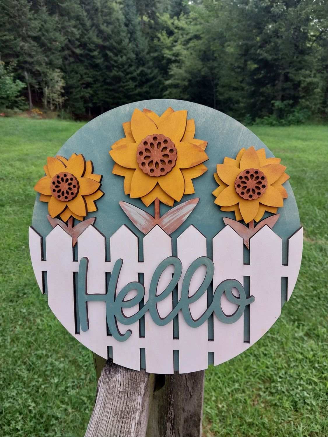 Welcome Flowers and Fence