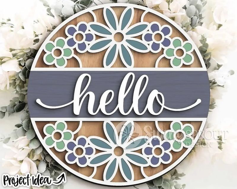 Hello with Flowers
