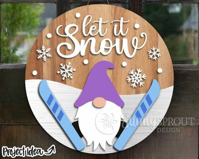 Let it Snow Ski Gnome