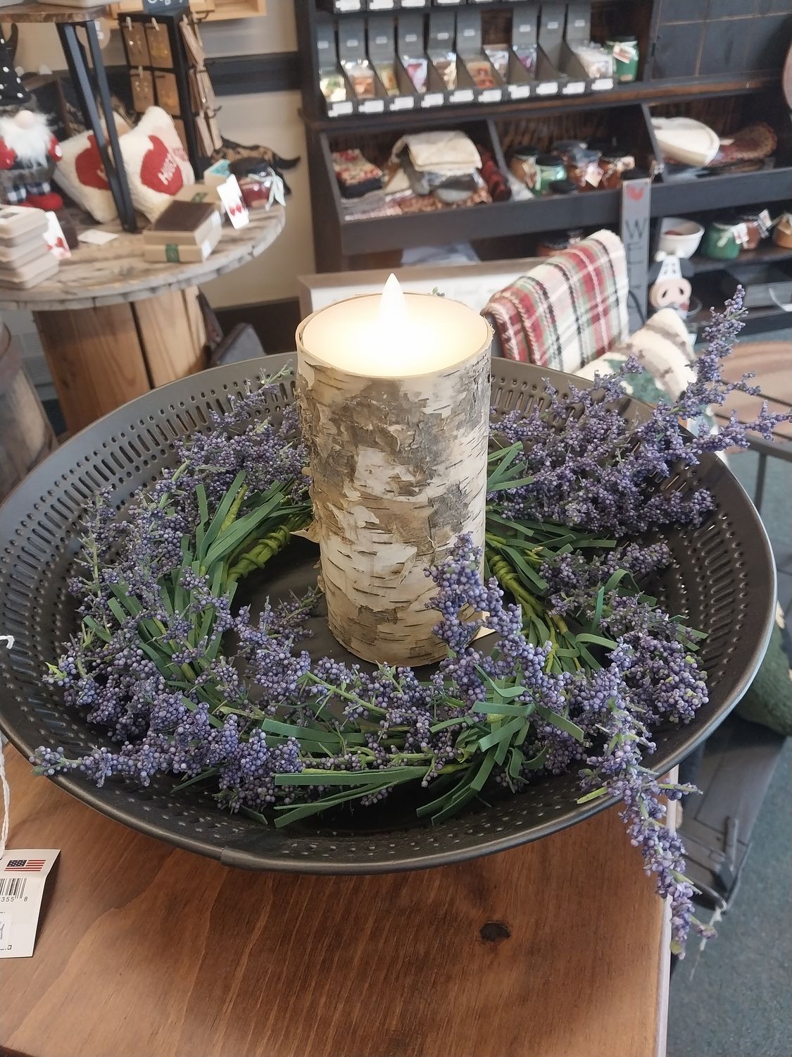White Birch Candle Centerpiece
