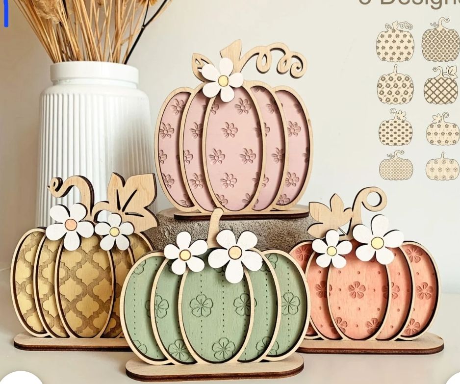 Set of 4 Tierd Tray Pumpkins