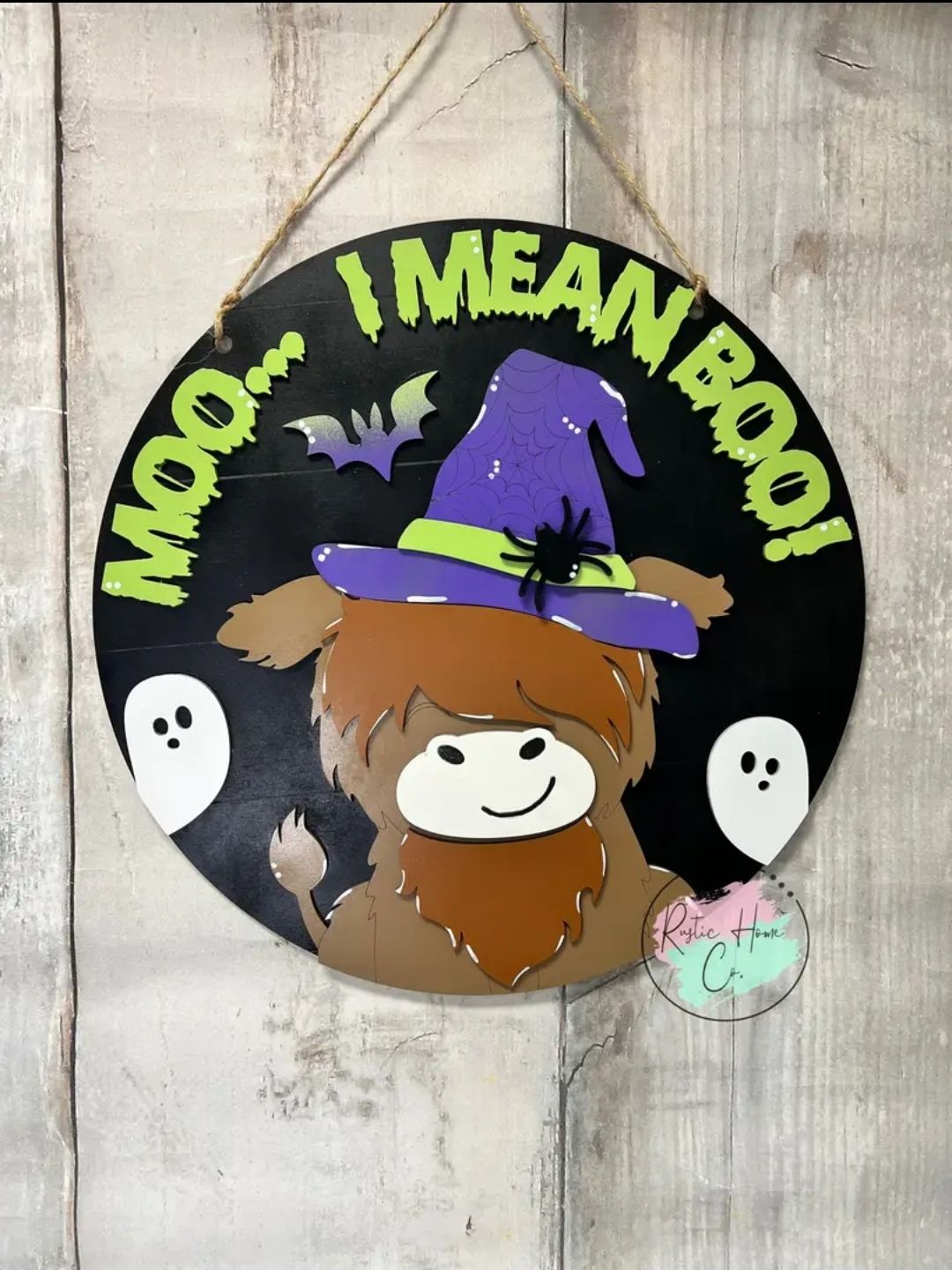 Moo Halloween Sign