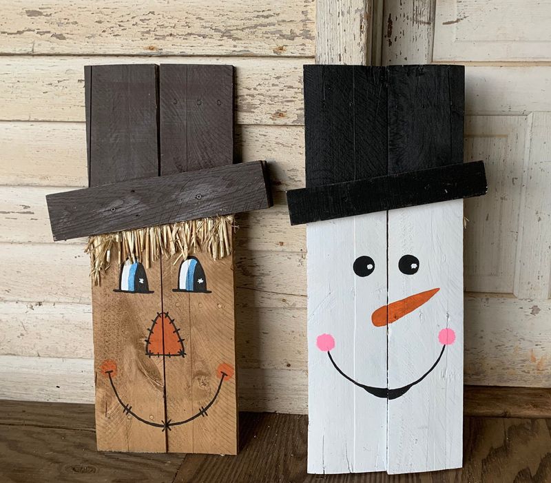 Reversible Scarecrow & Snowman