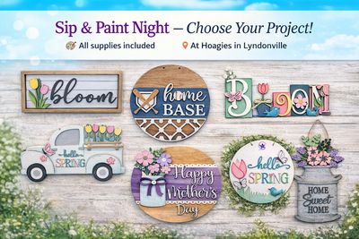 Sip N Paint @ Hoagies April 9th
