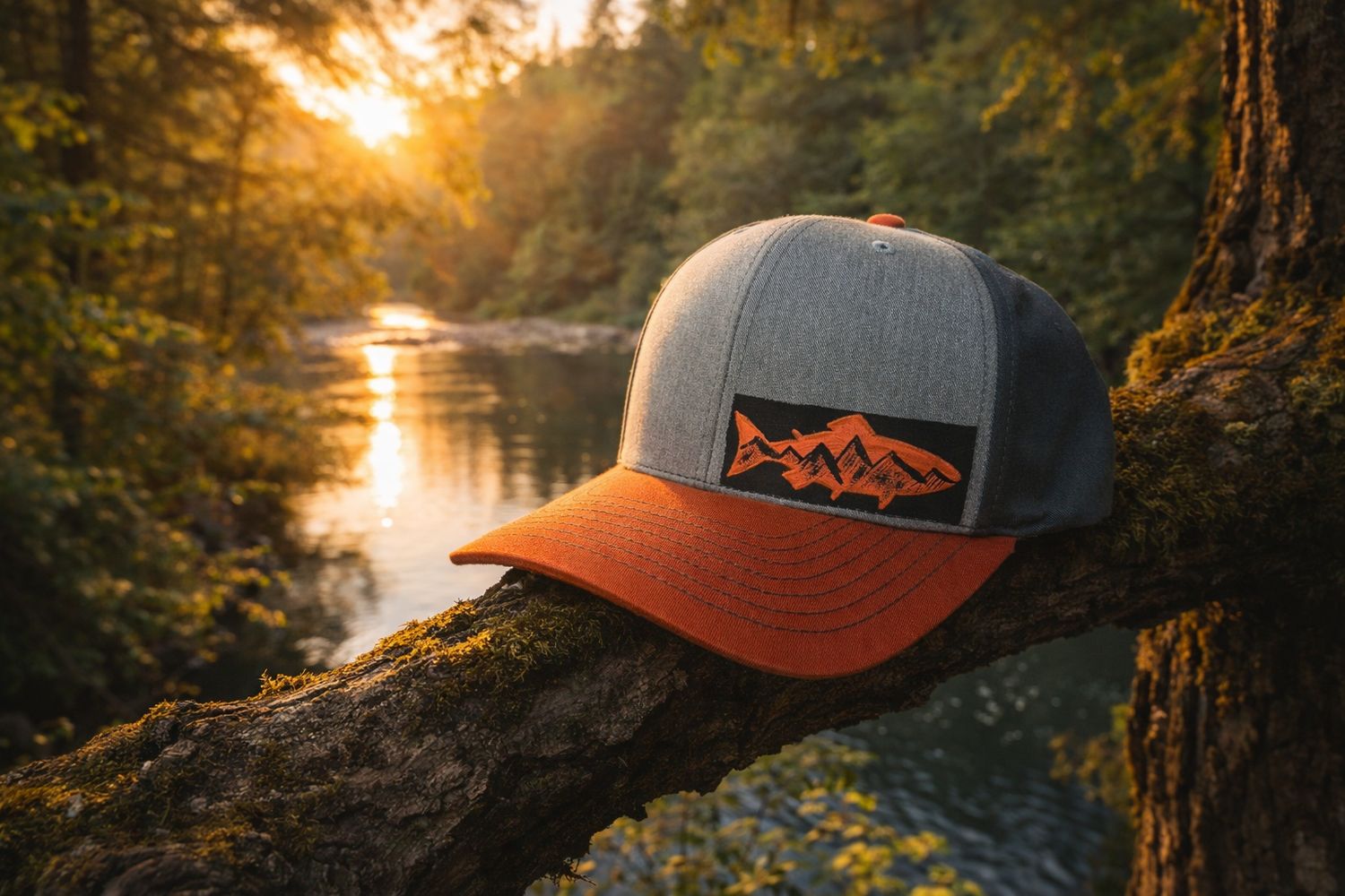 Handpainted Richardson Hat with a Trout