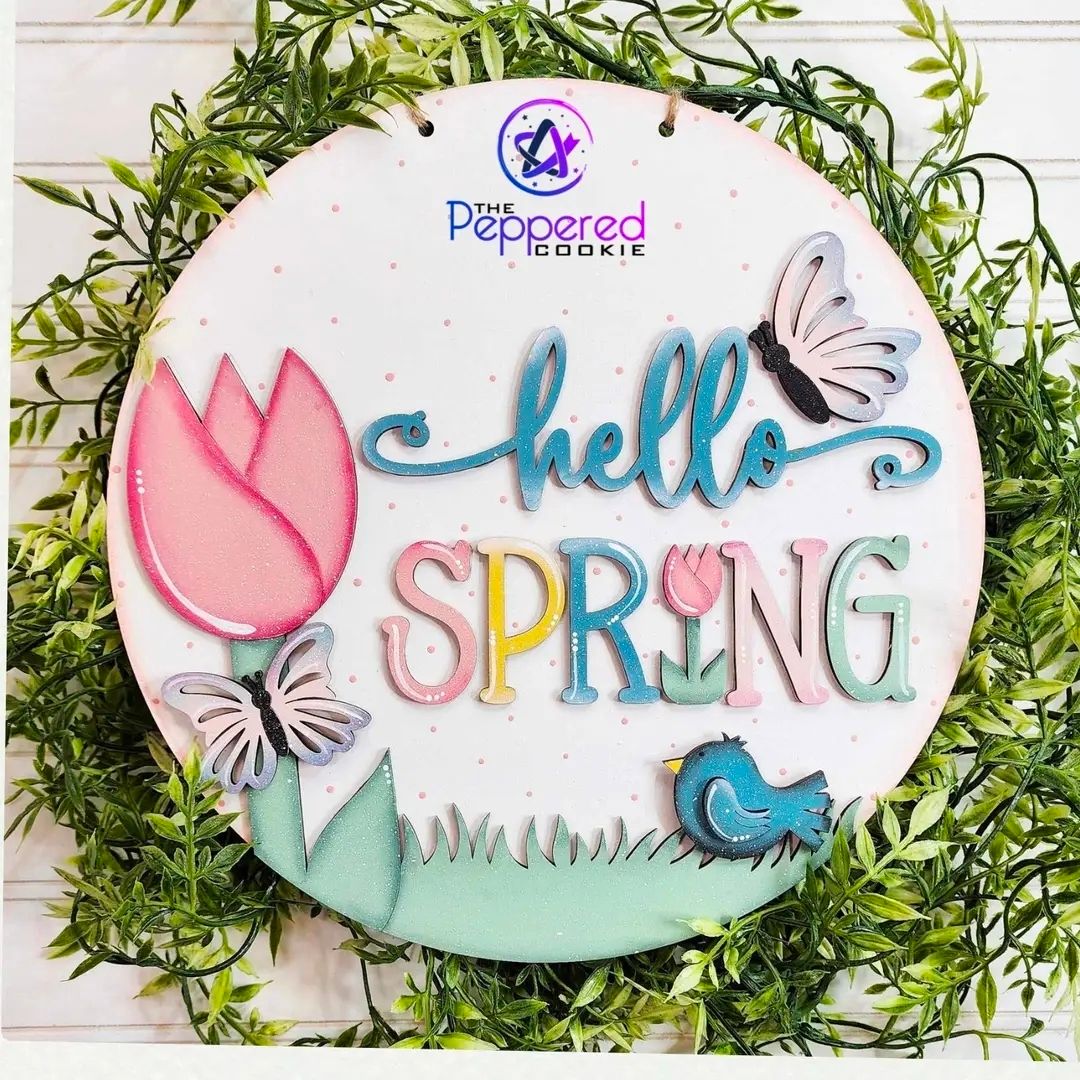 Hello Spring Door Hanger