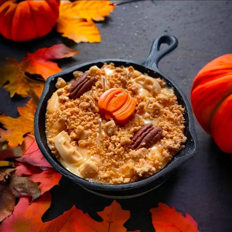 Pumpkin Pecan Waffle Iron Skillet Candle