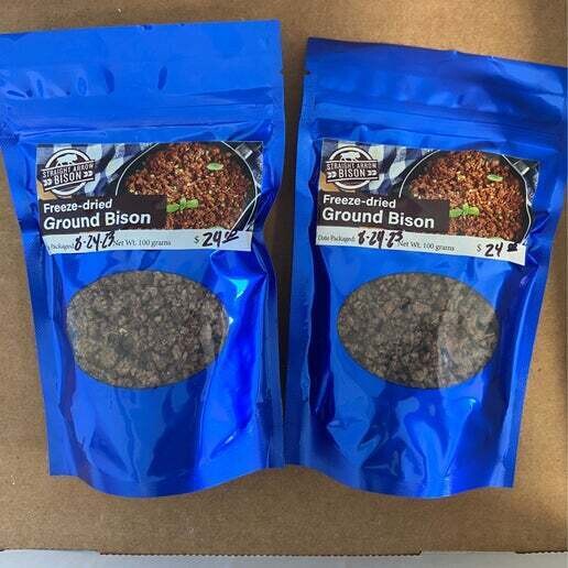 Freeze-dried ground bison