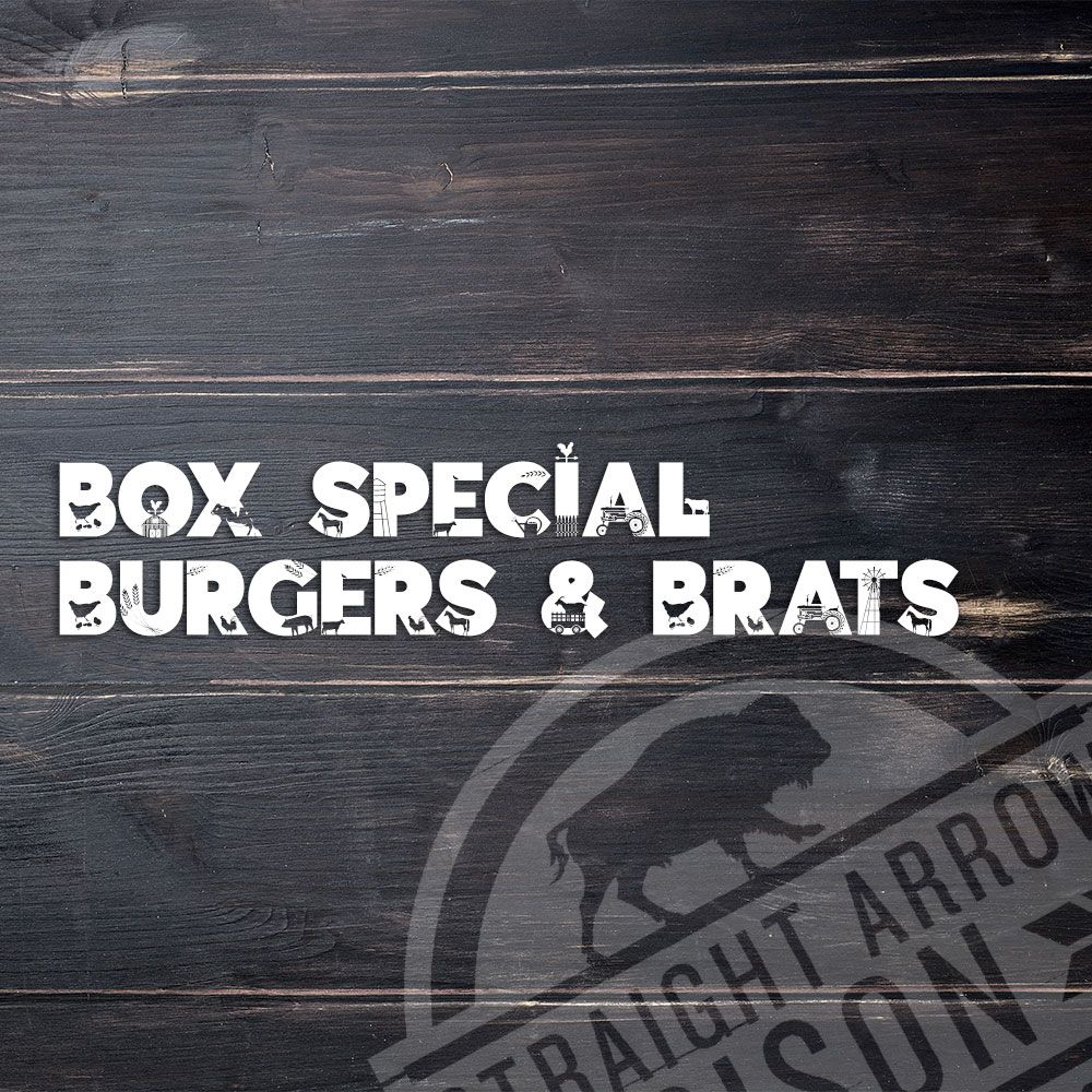Box Special: Burgers and Brats - Grass-fed Bison Meat and Products in Nebraska