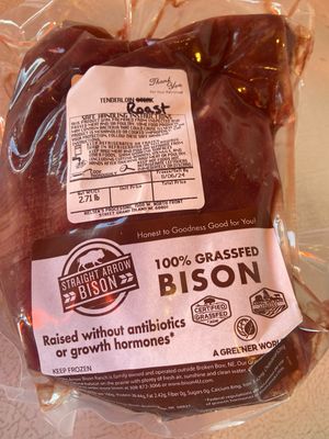 Tenderloin Roast Grass fed and grass finished bison tenderloin roast.