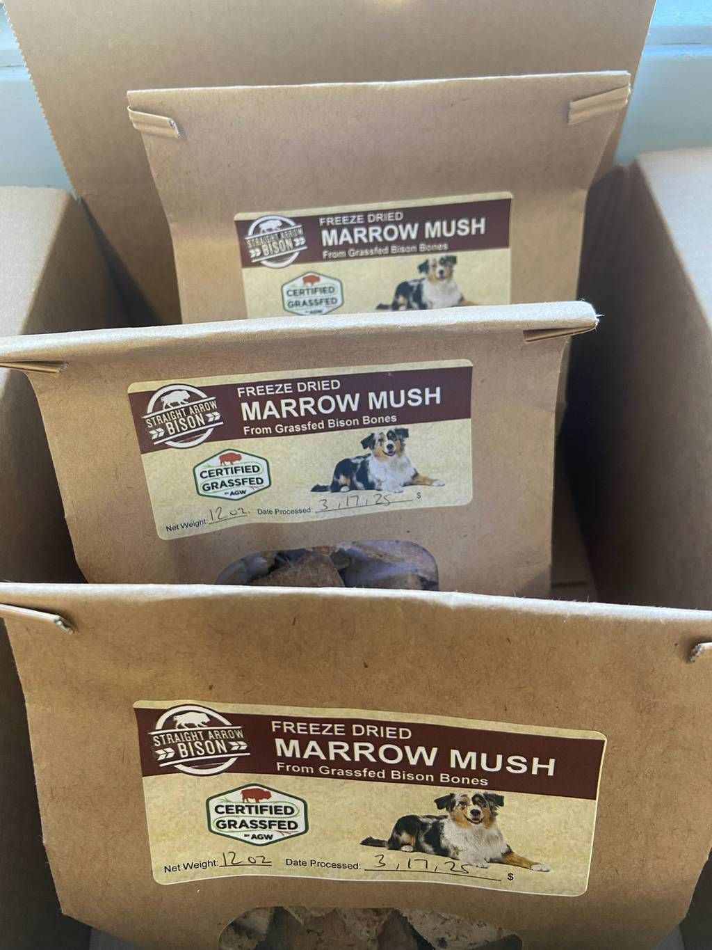 Bison Marrow Mush | 3 - 12 oz. Bags - Grass-fed Bison Meat and Products in Nebraska