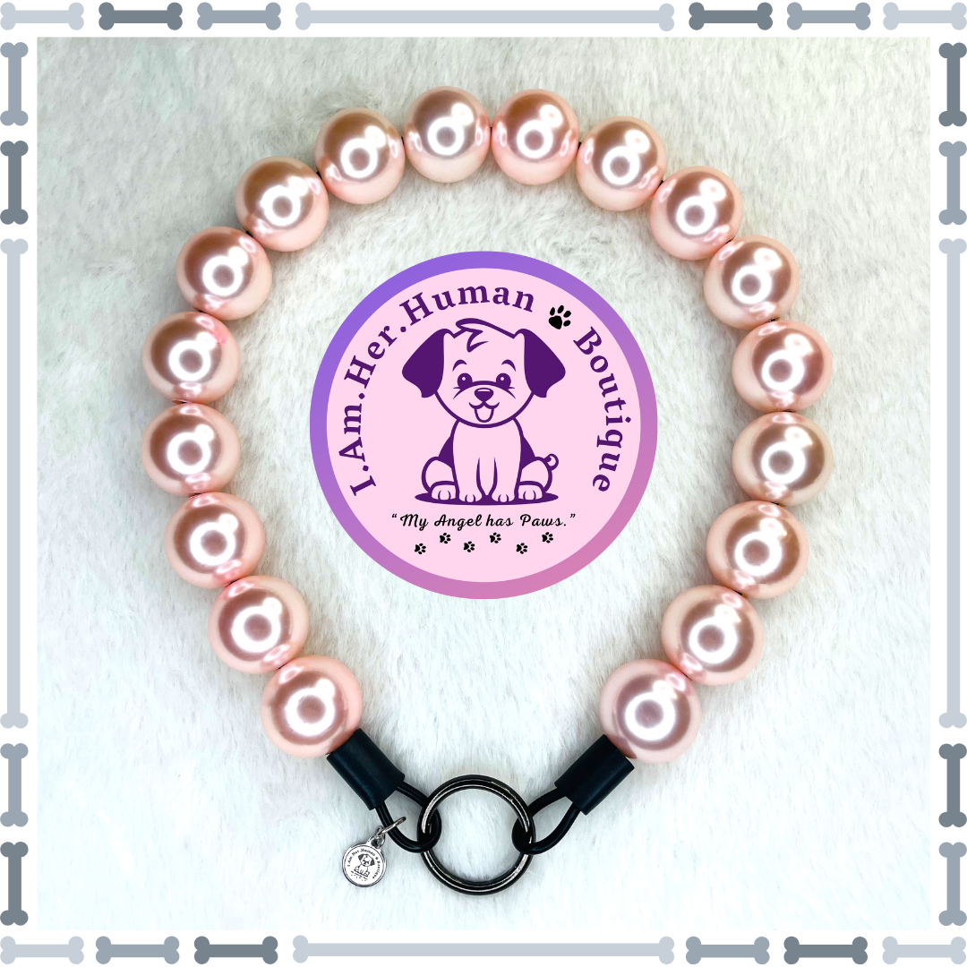 Baby Pink Pearls, Extra Chunky Glam Bead Dog Collar, Bubblegum Bead Dog Collar, Beaded Dog Collar, Bubblegum Beaded Collar, Acrylic