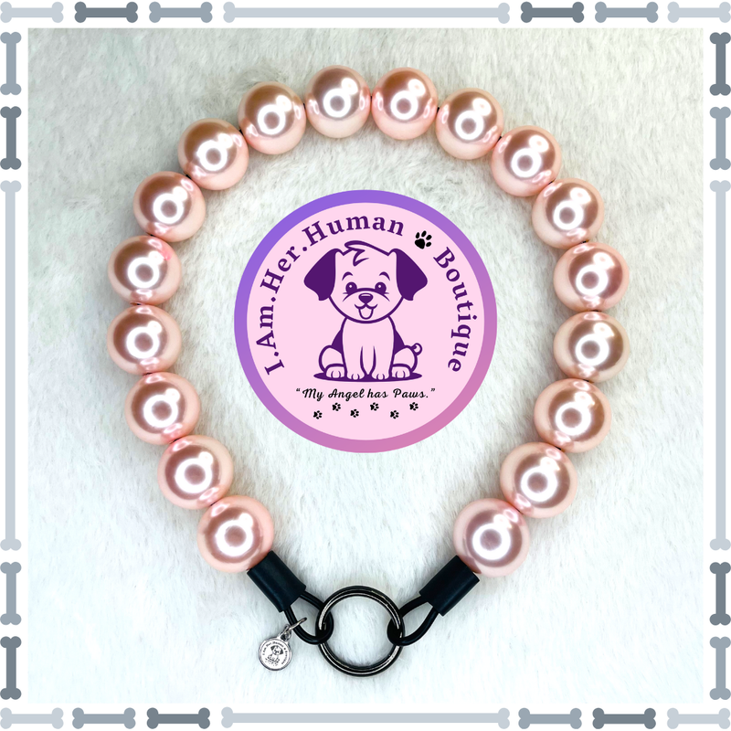 Baby Pink Pearls, Extra Chunky Glam Bead Dog Collar, Bubblegum Bead Dog Collar, Beaded Dog Collar, Bubblegum Beaded Collar, Acrylic