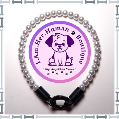 White Pearls, XXS Mini Bead Dog Necklace Collar, Bubblegum Bead Dog Collar, XXS Mini Beaded Dog Collar, Bubblegum Beaded Collar, Beaded Necklace, Acrylic