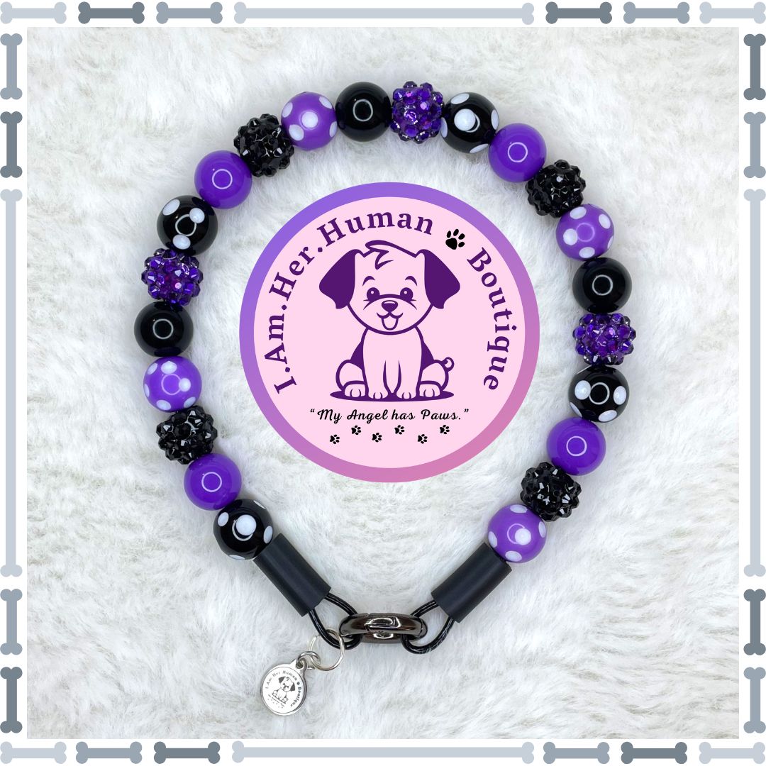 Lil Purple Potion | Halloween | Bubblegum Dog Collar | Beaded Dog Collar | Dog Pearls | Bead Dog Necklace | Slip On | Acrylic