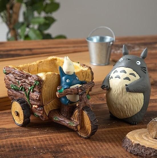 Totoro &amp; Tricycle Flower Pot
