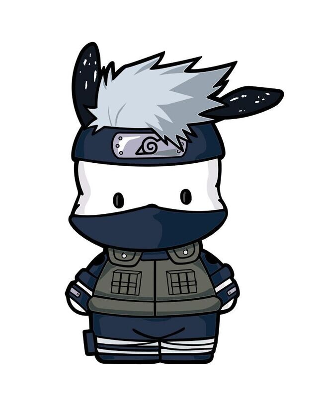 Hello Kitty X Naruto Pin - Pochacco Kakashi