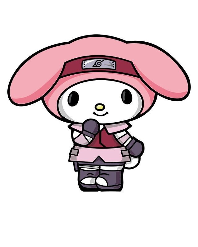 Hello Kitty X Naruto Pin - My Melody Sakura