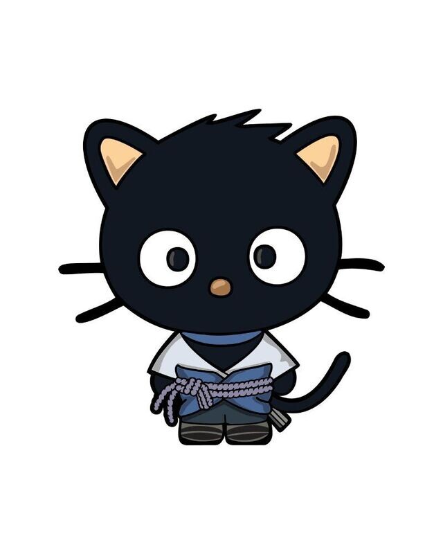 Hello Kitty X Naruto Pin - Chococat Sasuke