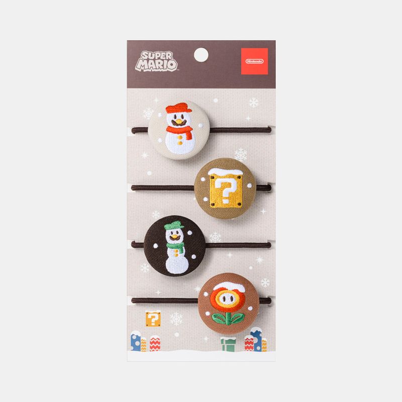 Mario Winter Collection: Covered Button Hair Tie Set