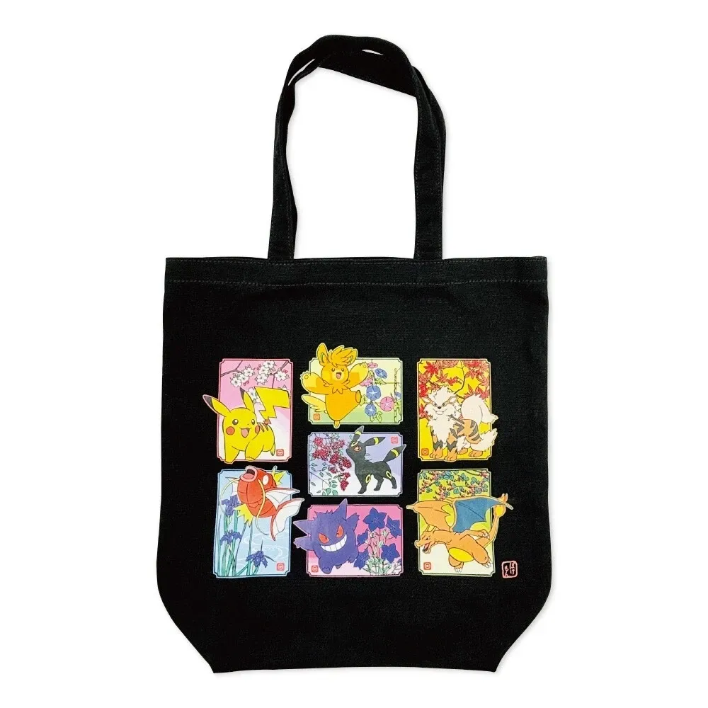 Pokemon All Group - Japan Pattern - Black tote bag
