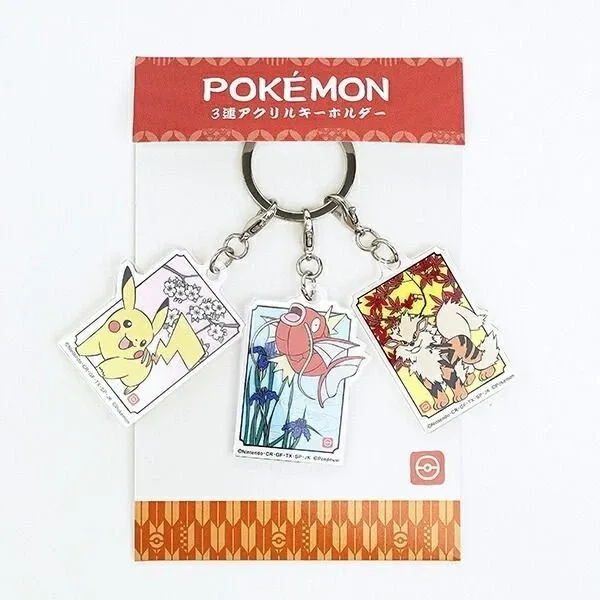 Pokemon 3-Ring Acrylic Keychains A