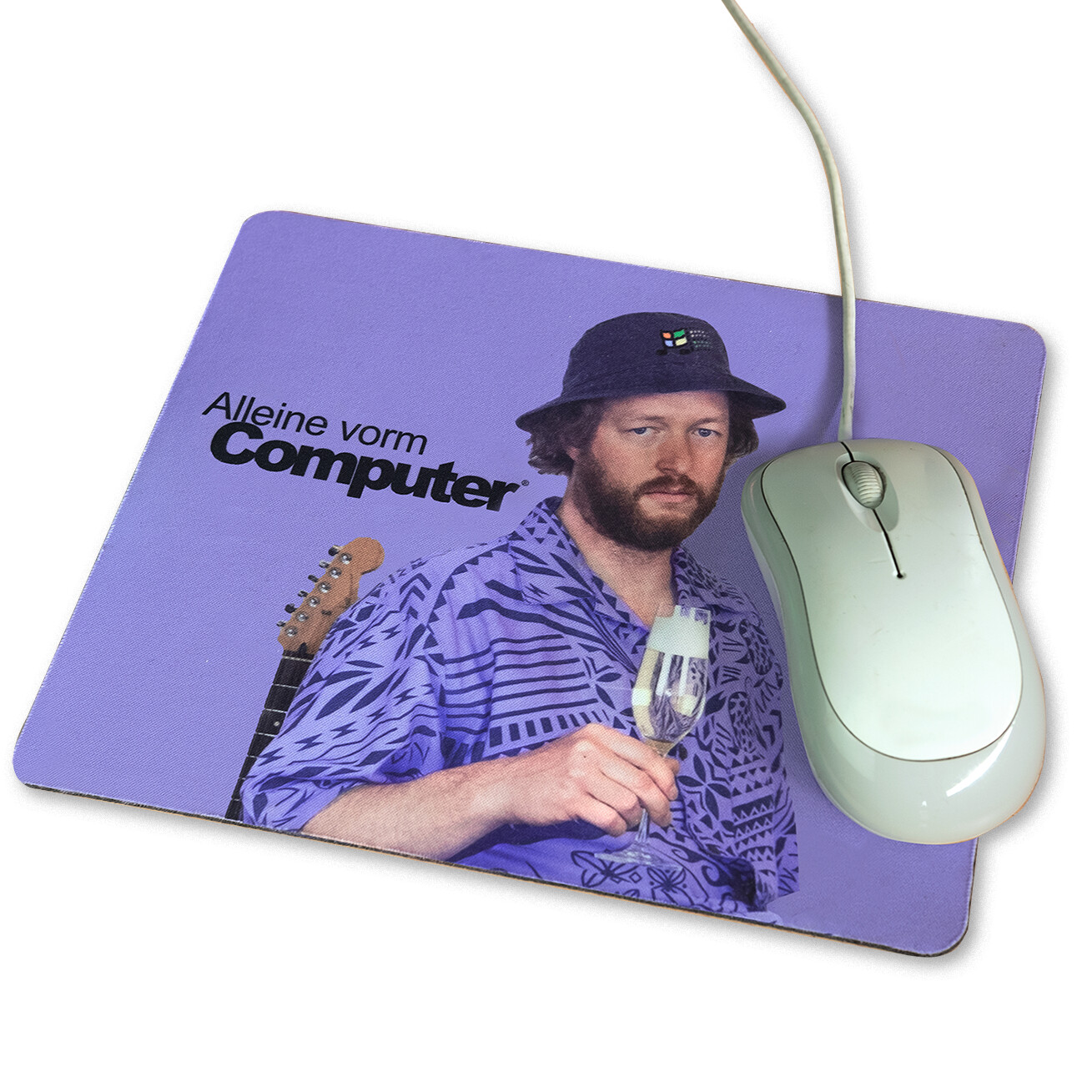 Alleine vorm Computer - Mousepad