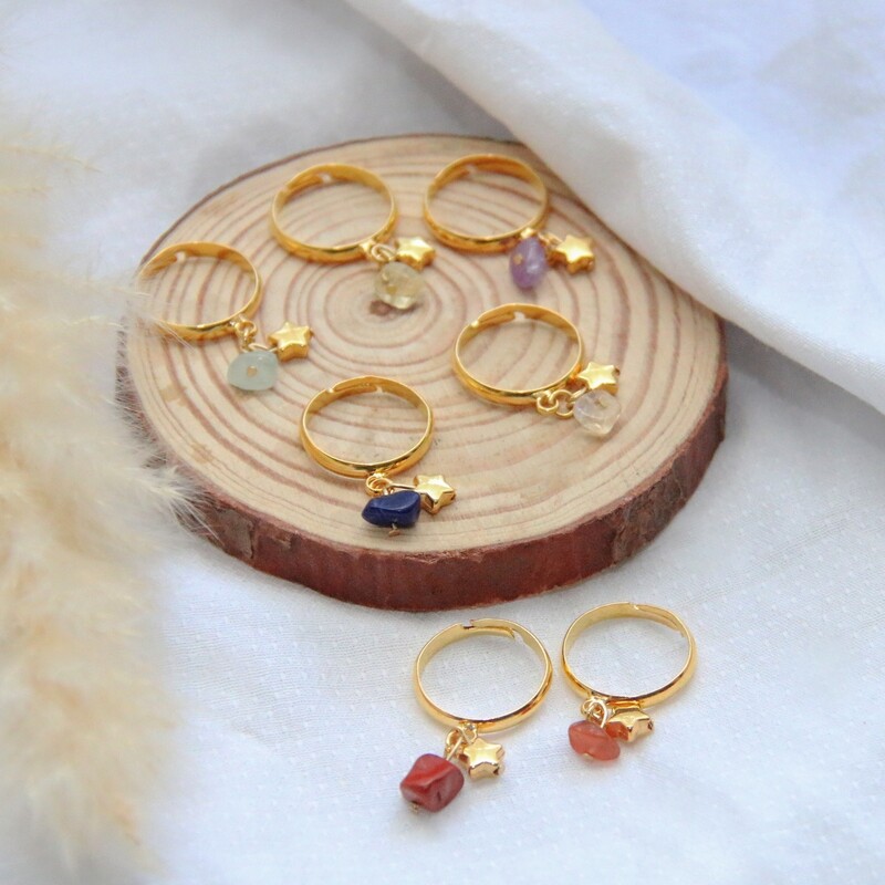 Bague Doré réglable - Étoile