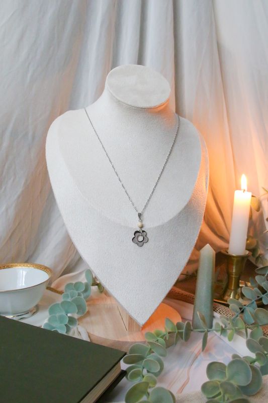 collier - Fleur Argenté