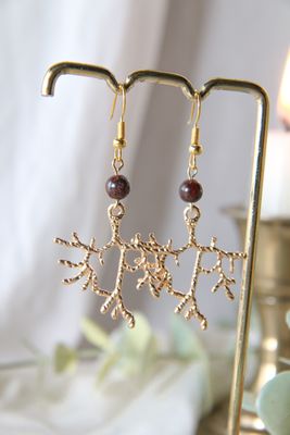 Boucle d&#39;oreille - Arbre Doré