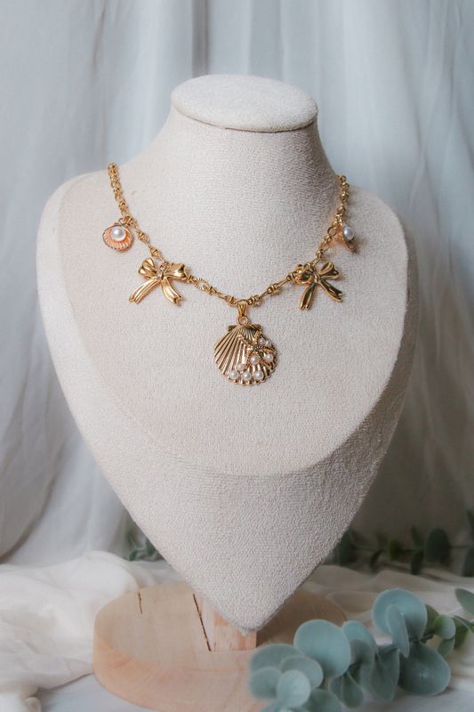 Collier - Coquillages doré