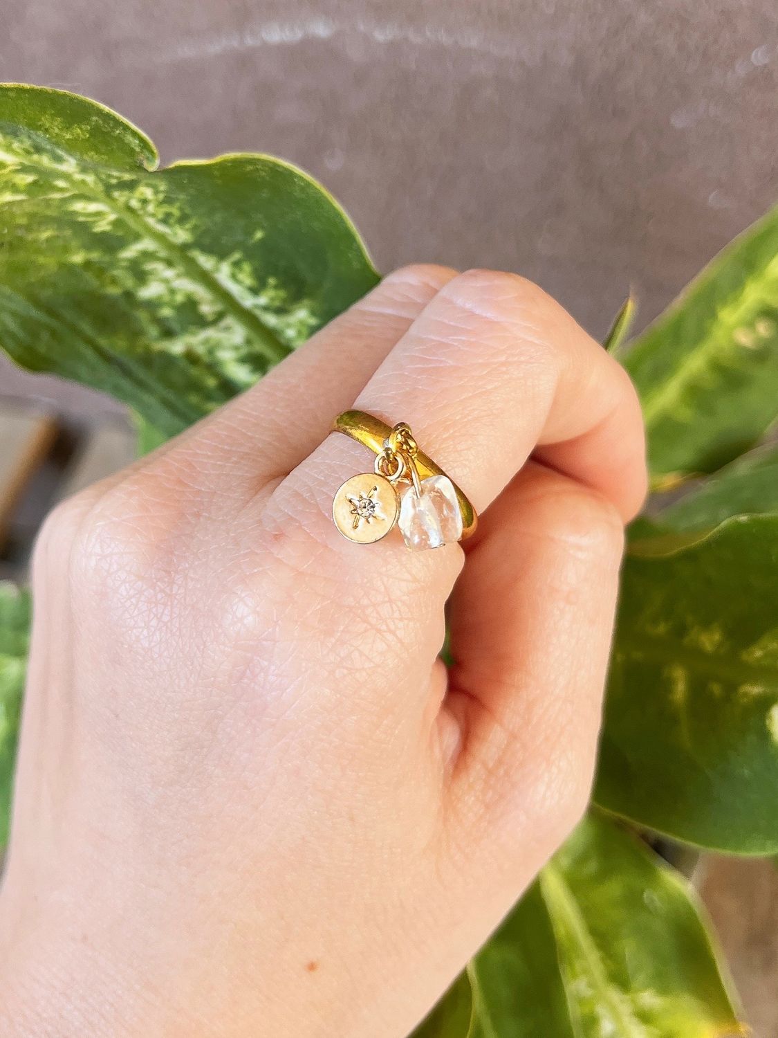 Bague - Black heart and White star