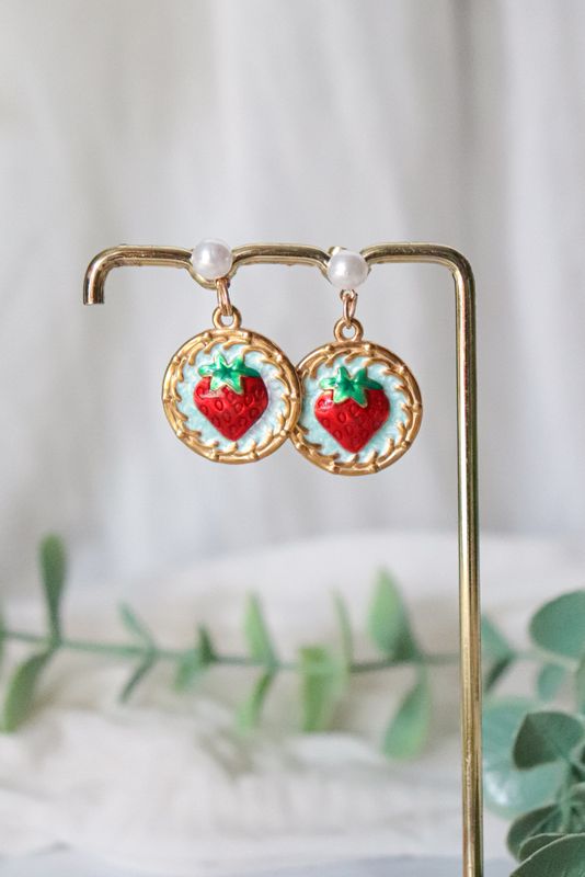 Boucle d'oreille - Fraise