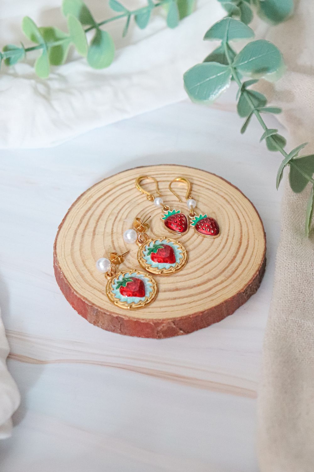 Boucle d'oreille - Fraise